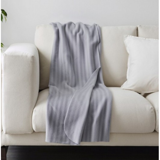 Patura fleece din poliester, gri, 160x120 cm