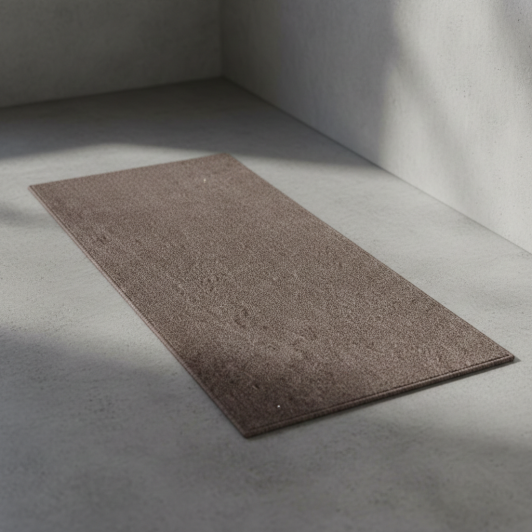 Covor tip mocheta, maro, 100x45 cm, pentru hol, bucatarie, baie sau balcon