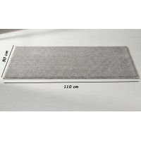 Covor tip mocheta, gri, 110x45 cm, pentru hol, bucatarie, living, intrare sau alte spatii interioare