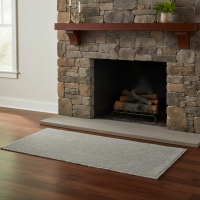 Covor tip mocheta, gri, 110x45 cm, pentru hol, bucatarie, living, intrare sau alte spatii interioare