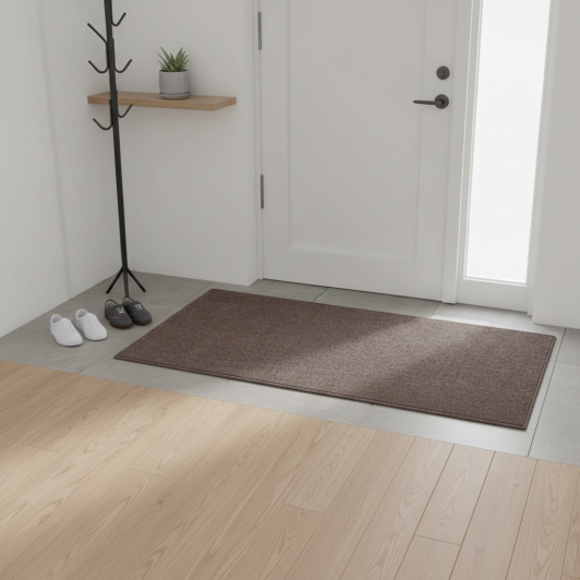 Covor tip mocheta, maro, 100x45 cm, pentru hol, bucatarie, baie sau balcon