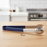 Cleste servire, otel inoxidabil, maner silicon, 40 cm