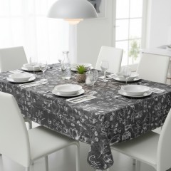 Fata de masa, gri, textil plastifiat, 180x140 cm Fata de masa, gri, textil plastifiat, 180x140 cm