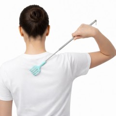 Scarpinator pentru spate, extensibil, 20-45 cm, argintiu/bleu Scarpinator pentru spate, extensibil, 20-45 cm, argintiu/bleu