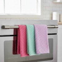 Set 3 prosoape de bucatarie, microfibra, multicolor, 60x35 cm