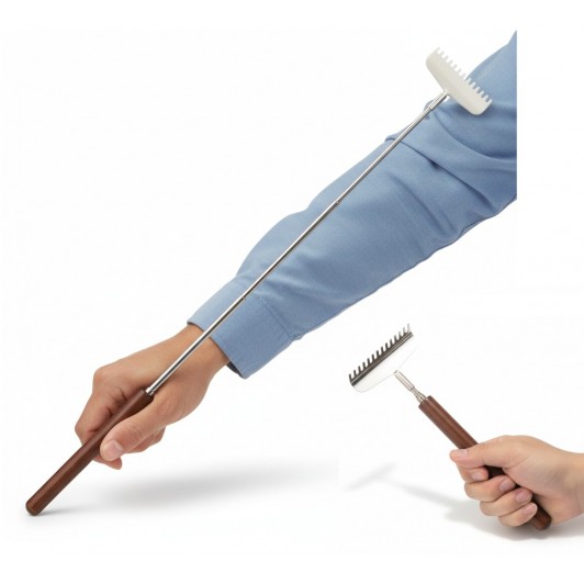 Scarpinator pentru spate, extensibil, maro, 22-58 cm