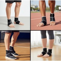 Set 2 glezniere ortopedice, din neopren, unisex, negre, tip sosete de compresie