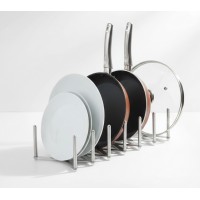 Suport reglabil din INOX pentru farfurii, tigai, capace si tocatoare, 50x14,5x10 cm Suport reglabil din INOX pentru farfurii, tigai, capace si tocatoare, 50x14,5x10 cm