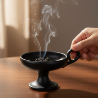 Arzator pentru tamaie, din ceramica, 9x6 cm