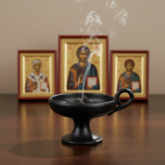 Arzator pentru tamaie, din ceramica, 9x6 cm