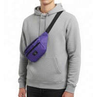 Borseta mov, crossbody, curea reglabila, 2 buzunare