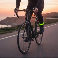 Banda reflectorizanta reglabila, cu catarama, prindere cu velcro, verde, 43x4 cm