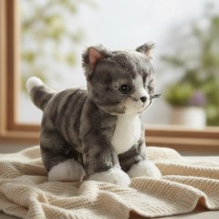 Pisicuta de plus, moale si catifelata, 26 cm