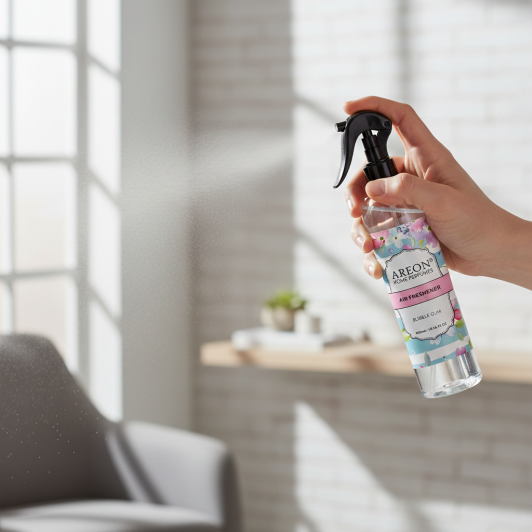 Spray odorizant camera, parfum Bubble Gum, 300ml, pentru living, dormitor, baie, spatii comerciale