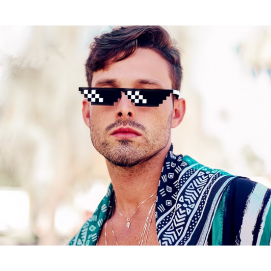 Ochelari haiosi, deghizare petreceri, Thug Life Deal WIth It, pixelati, 6 puncte