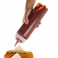 Set 6 dozatoare, pentru ulei, otet sau sosuri, 400 ml, transparente, capac infiletabil cu dop