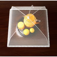 Set 3 umbrele protectie alimente, pliabile, protejeaza alimentele de muste si insecte, 60x40x40 cm
