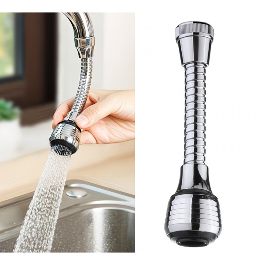 Extensor de robinet rotativ 360°, doua moduri de pulverizare (Puternic/Jet), ABS durabil