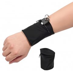 Borseta sport tip husa pentru mana, neagra, 10 x 10 cm