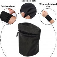 Borseta sport tip husa pentru mana, neagra, 10 x 10 cm