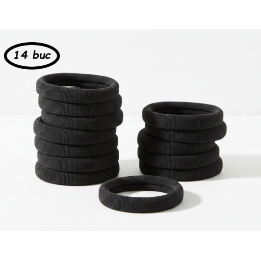Set 14 elastice de par, elastice, reutilizabile, purtare zilnica, scoala, birou sau antrenamente