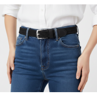 Curea casual, moderna, cu catarama, unisex, 105x3.5 cm, elastica, pentru blugi sau tinuta casual