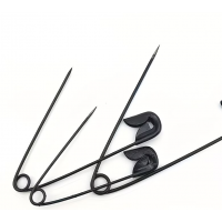 Set 12 ace de siguranta, negre, mari, lungime 4.5 cm, fixare rapida si sigura a materialelor textile