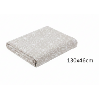 Husa pentru masa de calcat rufe, bumbac, 130x45, alb/bej cu model floral