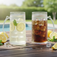 Set 2 halbe, pentru congelator, pereti dublii cu lichid, mentin bautura rece, 450 ml