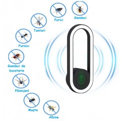 Lampa cu ultrasunete, anti-insecte, acoperire cu unghi larg prin unde sonore radiale silentioase Lampa cu ultrasunete, anti-insecte, acoperire cu unghi larg prin unde sonore radiale silentioase