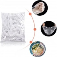 Set 100 buc capac tip folie elastica, conservare alimente, unica folosinta