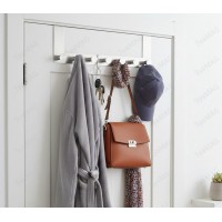 Cuier INOX, pentru usa, 7 carlige rotunde, 40 cm