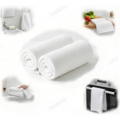 Set 2 buc prosp alb, 100% bumbac, baie/bucatarie, 50x30 cm