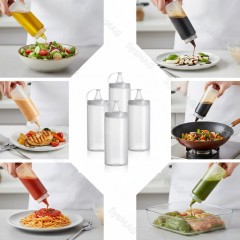Set 4 dozatoare, cu capac, pentru sosuri, ulei, otet, maioneza, miere, sirop, unt de clatite, 400 ml