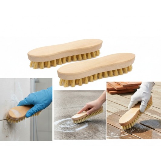 Set 2 buc perie cu maner din lemn, cu perii grosi, pentru suprafete dure, gresie, ciment sau lemn Set 2 buc perie cu maner din lemn, cu perii grosi, pentru suprafete dure, gresie, ciment sau lemn