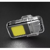 Lanterna tip Breloc cu Bricheta cu arc electric, 3 Moduri Iluminare, 300 mAh, USB-C, Raza 50 - 100 m
