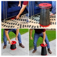 Scaun Telescopic Pliabil pentru Camping si Pescuit, Portabil, Sustine 150 kg, ABS
