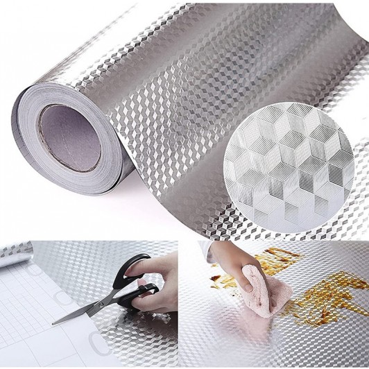 Autocolant de Bucatarie, Autoadeziv, Impermeabil, Rezistent la Temperaturi Ridicate, PVC, 40x300 cm Autocolant de Bucatarie, Autoadeziv, Impermeabil, Rezistent la Temperaturi Ridicate, PVC, 40x300 cm