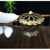 Suport de Tamaiat, din Aliaj de Zinc, Model Lotus, Ignifug, 9.7 x 4.8 x 4.7 cm