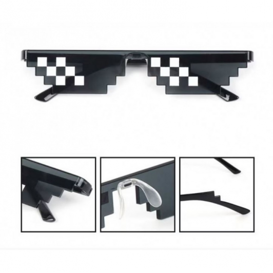 Ochelari haiosi, deghizare petreceri, Thug Life Deal WIth It, pixelati, 6 puncte