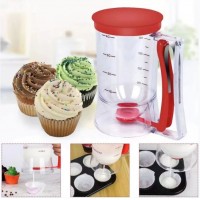 Dispenser de aluat pentru prajituri, din plastic, maner cu arc, 900 ml, 18.5x11 cm, rosu Dispenser de aluat pentru prajituri, din plastic, maner cu arc, 900 ml, 18.5x11 cm, rosu