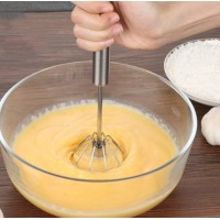 Mixer manual, rotire prin apasare, pentru oua, smantana, frisca, otel inoxidabil, 29x7 cm
