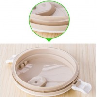 Set 2 Caserole alimente, 1400 ml, otel inoxidabil, valva aerisire, 15.5x15 cm, inchidere etansa Set 2 Caserole alimente, 1400 ml, otel inoxidabil, valva aerisire, 15.5x15 cm, inchidere etansa