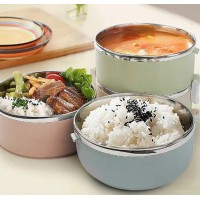 Set 2 Caserole alimente, 1400 ml, otel inoxidabil, valva aerisire, 15.5x15 cm, inchidere etansa Set 2 Caserole alimente, 1400 ml, otel inoxidabil, valva aerisire, 15.5x15 cm, inchidere etansa