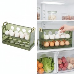 Suport organizator Oua, verde transparent, capacitate 20 oua, doua niveluri, 25.5x10x17 cm Suport organizator Oua, verde transparent, capacitate 20 oua, doua niveluri, 25.5x10x17 cm