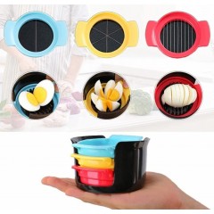 Set feliator 3 in 1 multifunctional, pentru oua/fructe, PP/otel inoxidabil, 9 x 10.5 x 5.5 cm