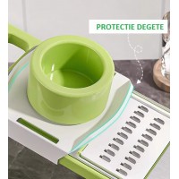 Razatoare multifunctionala, 7 Piese, pentru taierea si maruntirea legumelor, uz casnic, Inox/ABS Razatoare multifunctionala, 7 Piese, pentru taierea si maruntirea legumelor, uz casnic, Inox/ABS