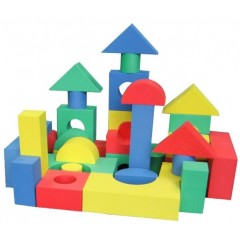Set Cuburi constructii moi din Spuma EVA, 29 piese