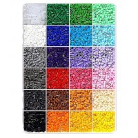 Kit 2.000 de Margele, 24 culori, include penseta, tavite sortare, placi asamblare si alte accesorii