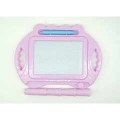 Tabla Magnetica pentru Desen, cu Pix, 23x17 cm, cu picioare suport, Roz Pal, Dezvolta Creativitatea